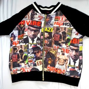 black Blush culture zip up jacket